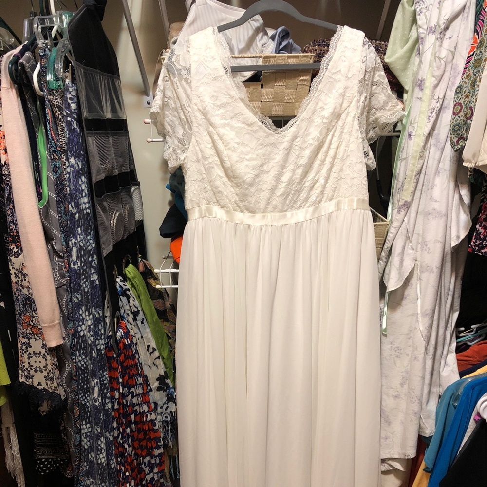 Torrid Ivory Lace Long Wedding Dress